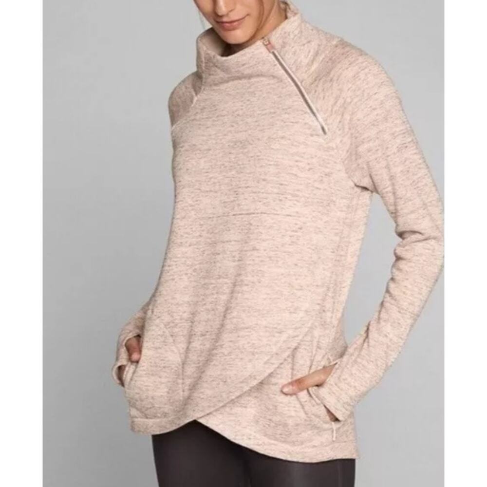 Athleta Cozy Karma Beige Marled Pullover